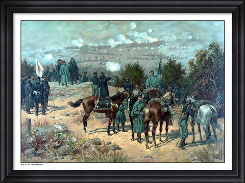 Framed Battle of Missionary Ridge Print