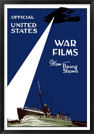 Framed War Films Now Being Shown Print