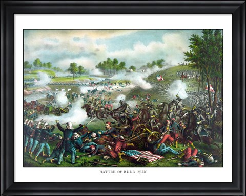 Framed Battle of Bull Run Print