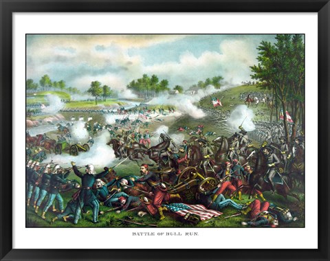 Framed Battle of Bull Run Print