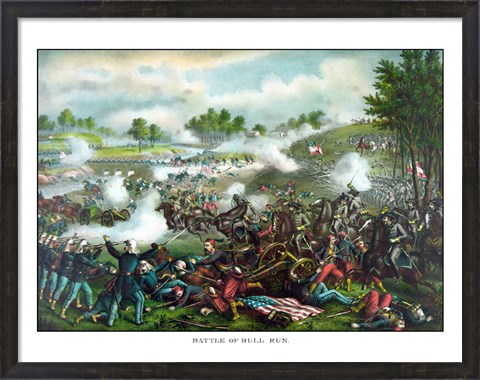 Framed Battle of Bull Run Print