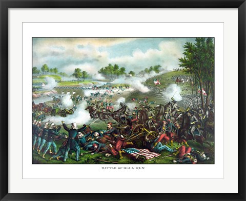 Framed Battle of Bull Run Print