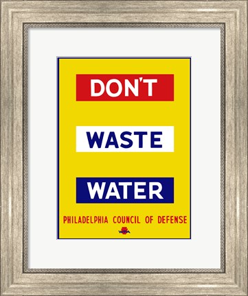 Framed Don&#39;t Waste Water Print