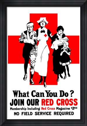 Framed Join Our Red Cross Print