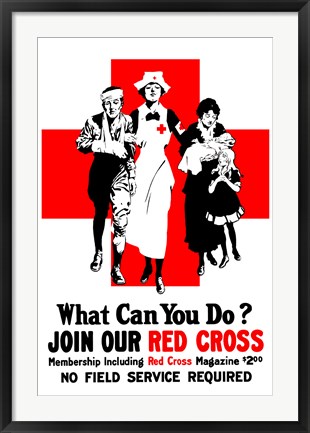 Framed Join Our Red Cross Print