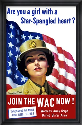 Framed Women&#39;s Army Corps Print
