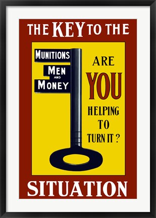 Framed Key to the Situation Print
