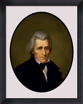 Framed President Andrew Jackson Print