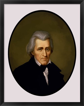 Framed President Andrew Jackson Print