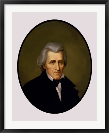 Framed President Andrew Jackson Print