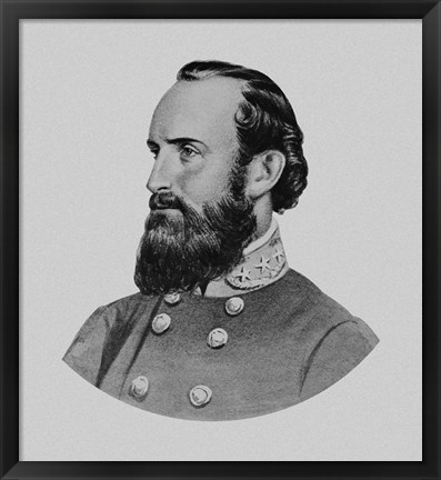 Framed General Thomas Stonewall Jackson Print