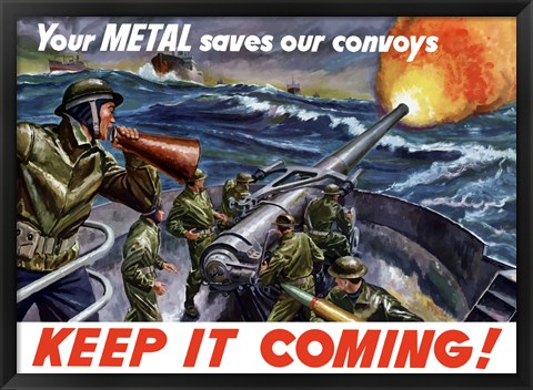 Framed Keep It Coming - Metal Saves Convoys Print