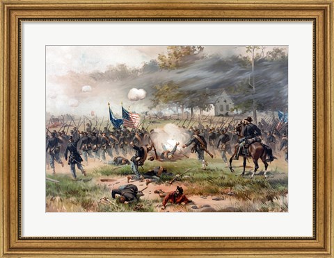 Framed Battle of Antietam Print