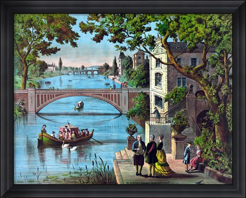 Framed Ben Franklin in France Print
