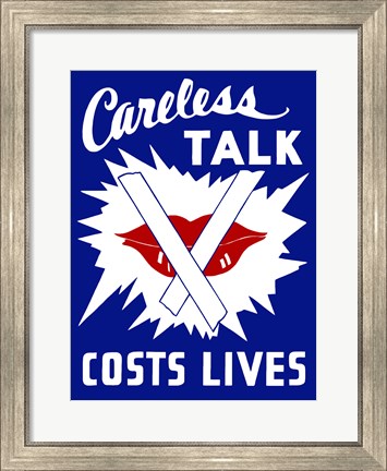 Framed Careless Talk Costs Lives Print