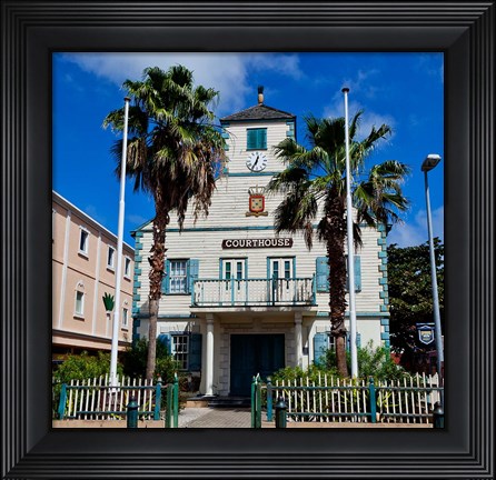 Framed Town of Philipsburg in St Maarten, West Indies Print