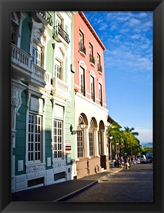 Framed Typical Colonial Architecture, San Juan, Puerto Rico, Print