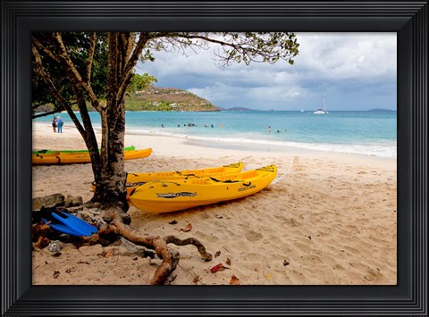 Framed Cinnamon Bay on the Island of St John, US Virgin Islands Print