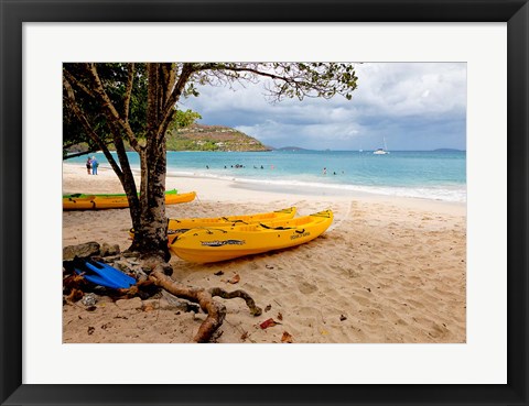 Framed Cinnamon Bay on the Island of St John, US Virgin Islands Print