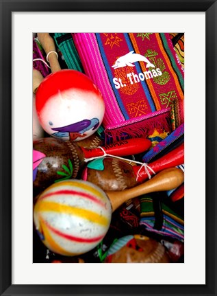 Framed Souvenirs, Charlotte Amalie, St Thomas, US Virgin Islands, Caribbean Print
