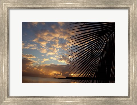 Framed USVI, StThomas, Lindergh Bay, Emerald Beach Print