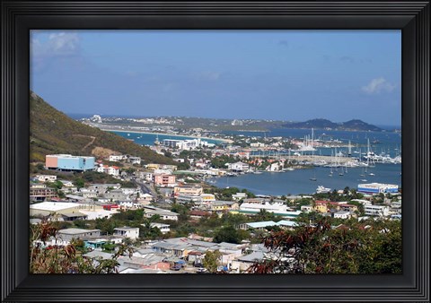 Framed Beautiful Gustavia Harbor, St Barts, Caribbean Print