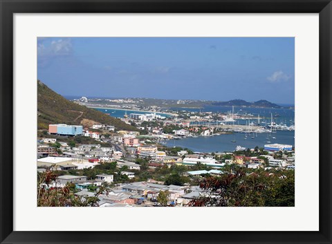 Framed Beautiful Gustavia Harbor, St Barts, Caribbean Print