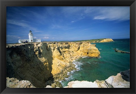 Framed Faro De Cabo Rojo Lighthouse, The Pasaje De La Mona, Puerto Rico Print