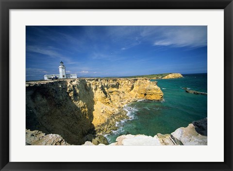 Framed Faro De Cabo Rojo Lighthouse, The Pasaje De La Mona, Puerto Rico Print