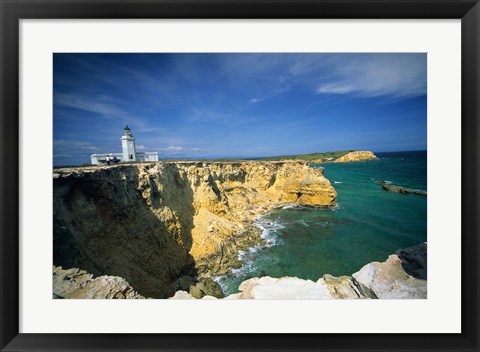 Framed Faro De Cabo Rojo Lighthouse, The Pasaje De La Mona, Puerto Rico Print