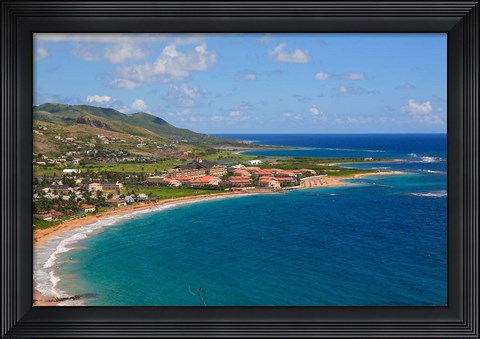 Framed Half Moon Bay, Marriott Resort, St Kitts, Caribbean Print
