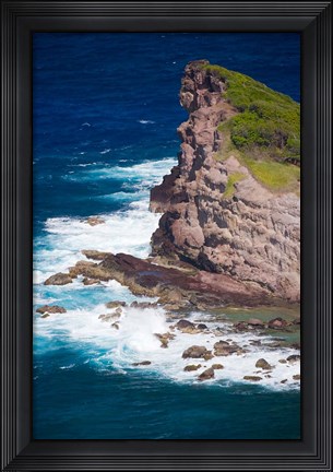 Framed Rabbit Island, Caravelle Peninsula, Reserve Naturelle De La Caravelle, Martinique Print
