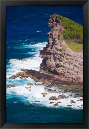 Framed Rabbit Island, Caravelle Peninsula, Reserve Naturelle De La Caravelle, Martinique Print