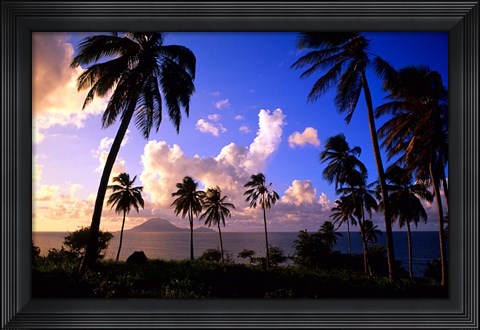 Framed Coastline, St Kitts Print