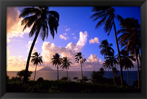 Framed Coastline, St Kitts Print