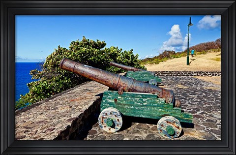 Framed Fort De Windt on St Eustatius, Antilles Print