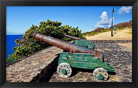 Framed Fort De Windt on St Eustatius, Antilles Print