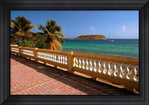 Framed Puerto Rico, Esperanza, Vieques Island and boats Print