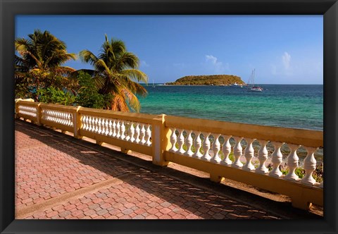 Framed Puerto Rico, Esperanza, Vieques Island and boats Print