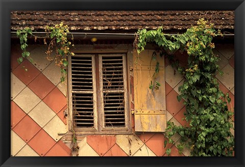 Framed Colonial Architecture of Trois Islets, Martinique, Caribbean Print