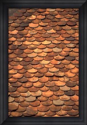 Framed Slate Roof and Colonial Architecture of Trois Islets, Martinique, Caribbean Print