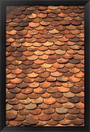 Framed Slate Roof and Colonial Architecture of Trois Islets, Martinique, Caribbean Print