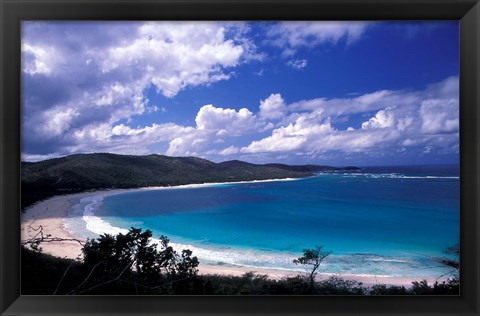 Framed Soni Beach on Culebra Island, Puerto Rico Print