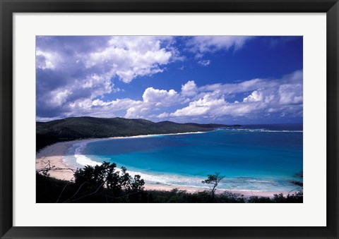 Framed Soni Beach on Culebra Island, Puerto Rico Print