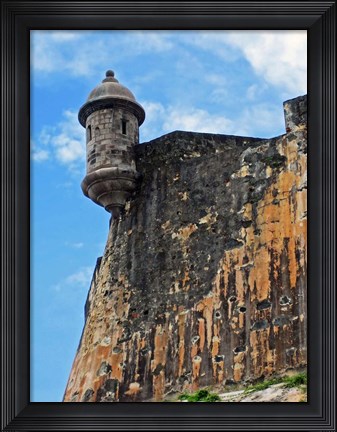 Framed Watchtower, Fort San Felipe del Morro, San Juan, Puerto Rico, Print