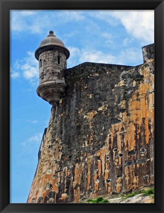 Framed Watchtower, Fort San Felipe del Morro, San Juan, Puerto Rico, Print