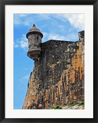 Framed Watchtower, Fort San Felipe del Morro, San Juan, Puerto Rico, Print