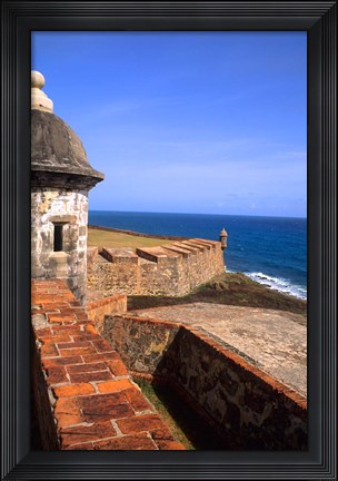 Framed Castle of San Cristobal, Old San Juan, Puerto Rico Print