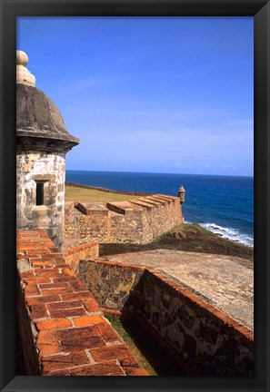 Framed Castle of San Cristobal, Old San Juan, Puerto Rico Print