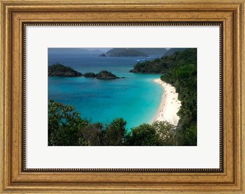 Framed Trunk Bay Beach, St Johns, US Virgin Islands Print